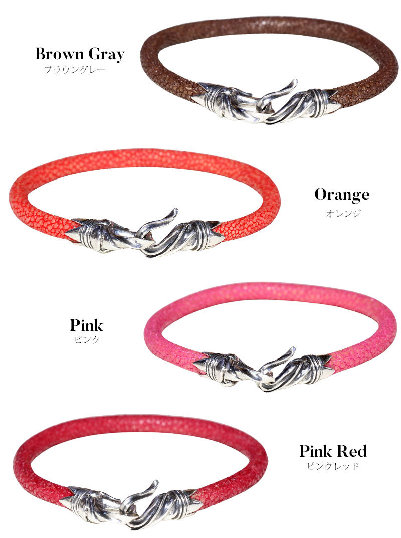 ブレスレット レザー ブレス スティングレイ ガルーシャ エイ革