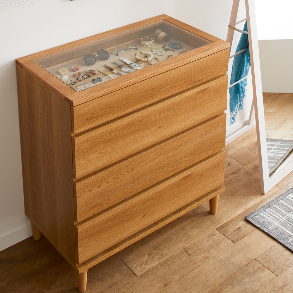 dinos（ディノス） アクセサリー収納ケース 引き出し 宝石箱 棚