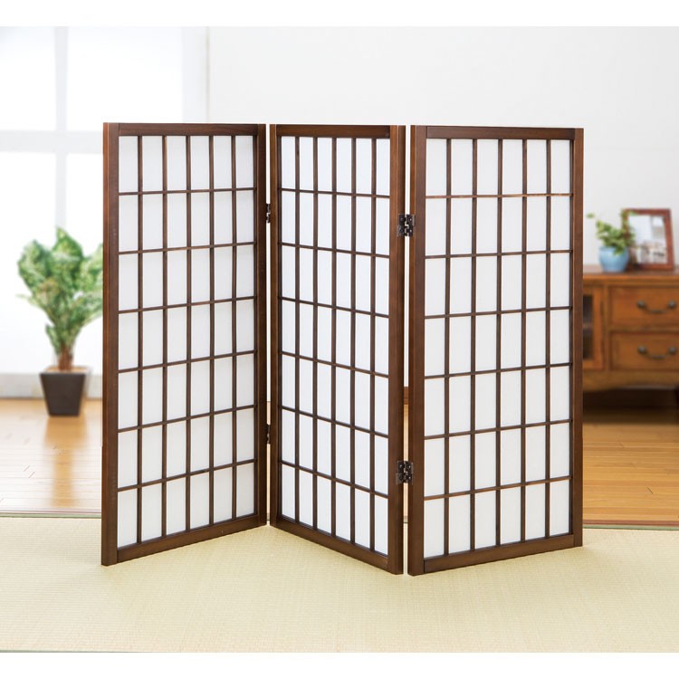 衝立 間仕切り 3連 和風 パーテーション 仕切り ロータイプ 目隠し