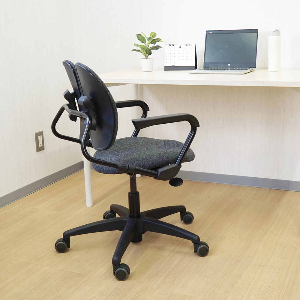 デュオレスト（DUOREST） PCチェア コンパクト椅子 肘付き キャスター