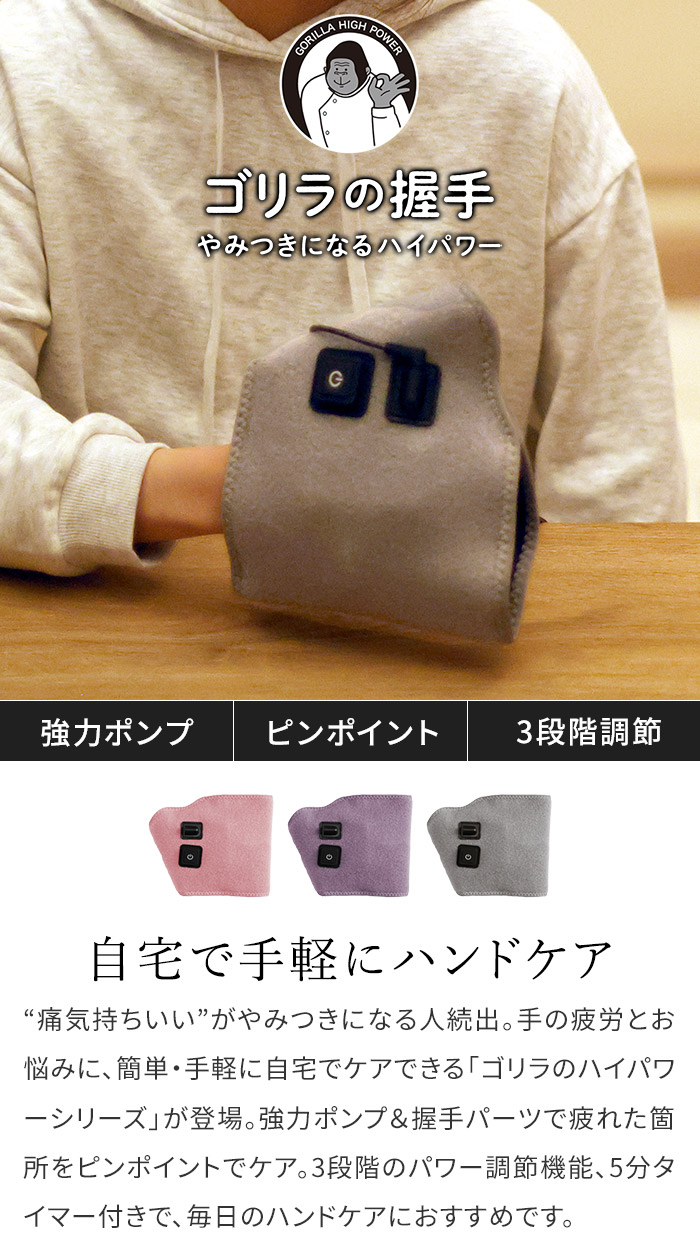 ゴリラの握手 GRT-2501 ハンドケア 電動 ゴリラのハイパワーシリーズ