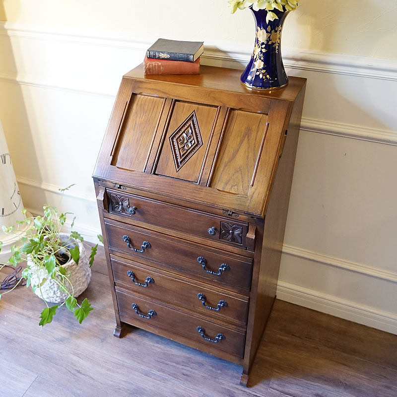 アンティーク家具 リプロダクト ライティングビューロー 机 デスク