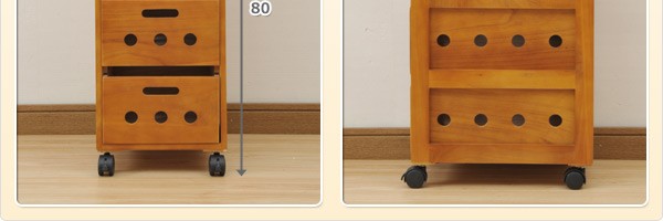 山善（YAMAZEN） 野菜ストッカーワゴン HYS-8030(OBR) ブラウン