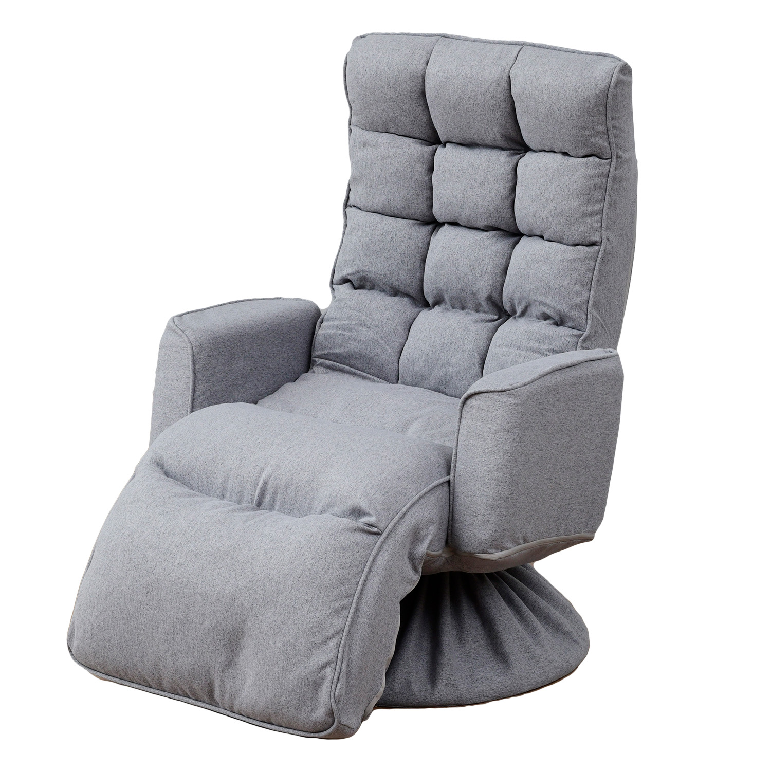 山善（YAMAZEN） 高座椅子 オットマン付き 回転 肘付き 座椅子 組立