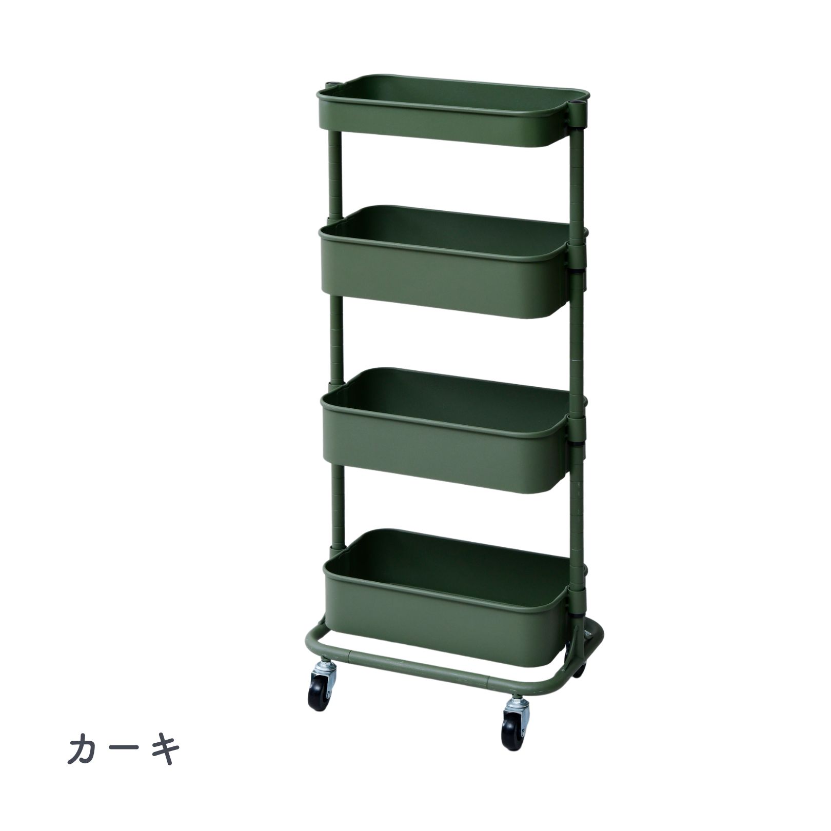 山善（YAMAZEN） ワゴン スリム キッチンワゴン おしゃれ キャスター