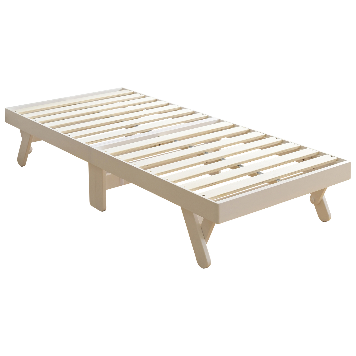 山善（YAMAZEN） ベッド ベッドフレーム セミシングルショート 木製