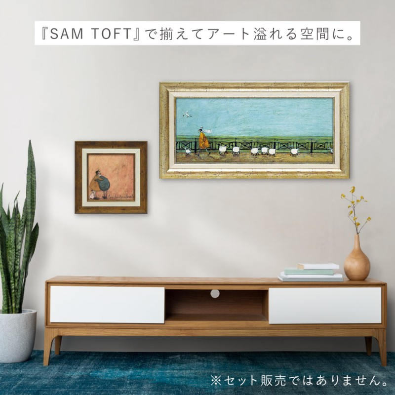 アートパネル アートフレーム 63.5×32.5cm サムトフト 「ひつじ達と