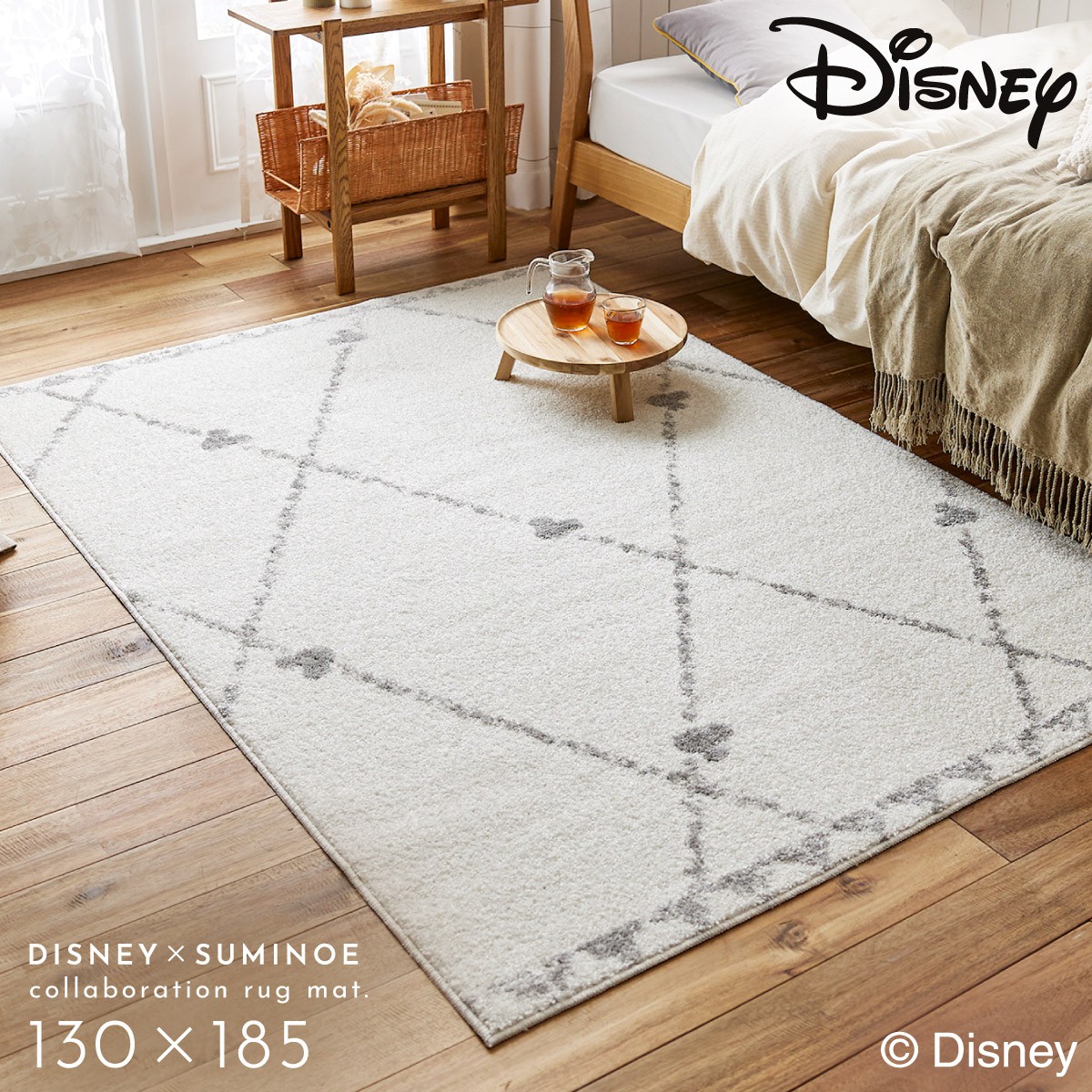 スミノエ ディズニー ラグ カーペット マット 130×185cm ミッキー