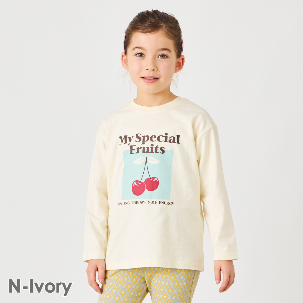 ever closet（エバークローゼット） 子ども服 プリント 長袖 Tシャツ