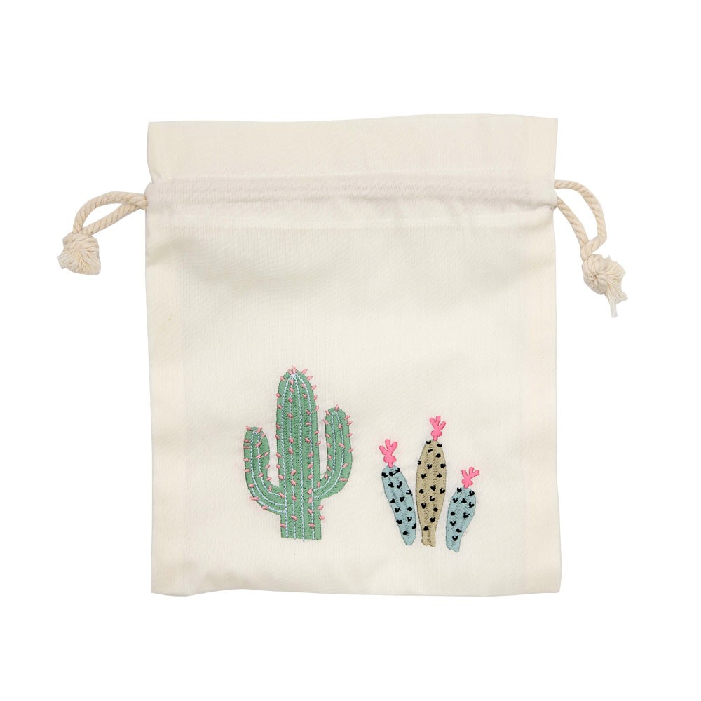 巾着袋 Mサイズ ベトナム 刺繍 オリジナル ポーチ ベトナム雑貨 ギフト