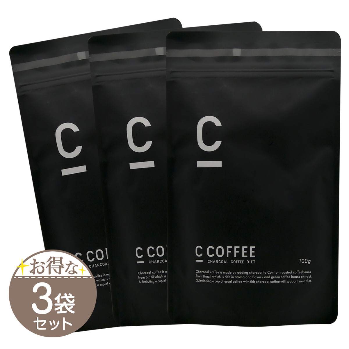 3袋セット 】 シーコーヒー C COFFEE 100g [ リニューアル最新版 ] MEJ