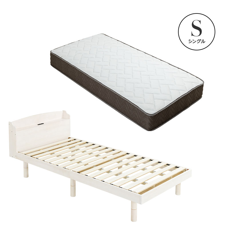 すのこベッド ベッド マットレスセット ポケットコイルマットレス
