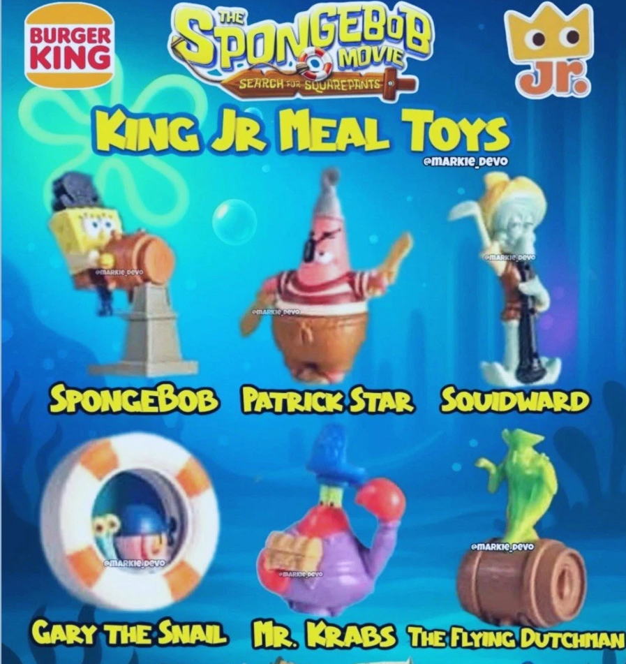 スポンジボブ バーガーキング ミールトイ 6点セット 2025年