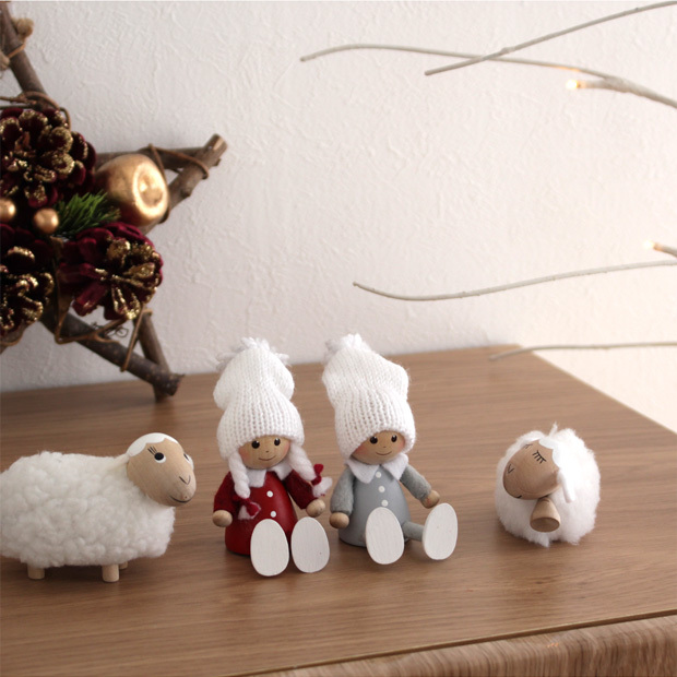 ノルディカニッセ 白羊 大 NORDIKA nisse クリスマス 雑貨 木製 人形