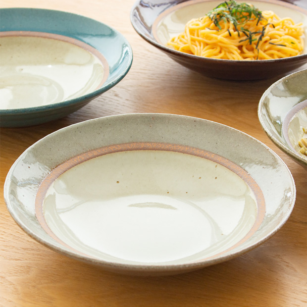 2/25はポイント10倍／ 窯元 とら喜き パスタプレート 21cm リム皿
