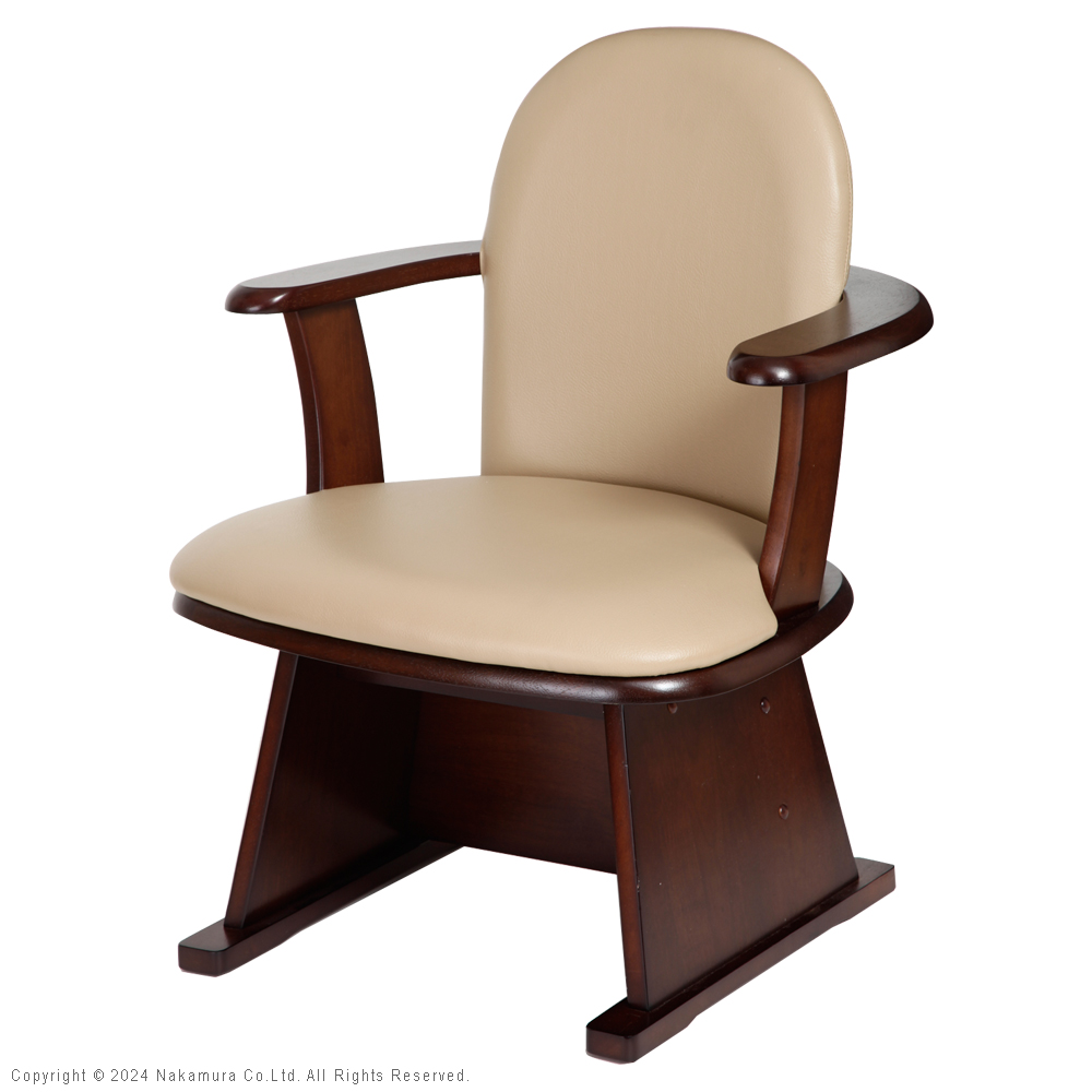 椅子 イス 回転 360度 木製 高さ調節機能 肘付きハイバック回転椅子