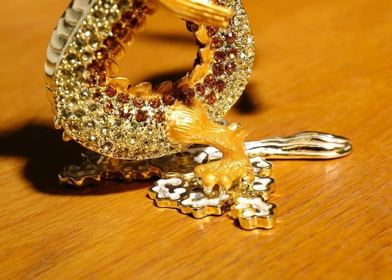 龍の置物ゴールド クリスタル スピリチュアル 風水 昇運金龍 龍神様