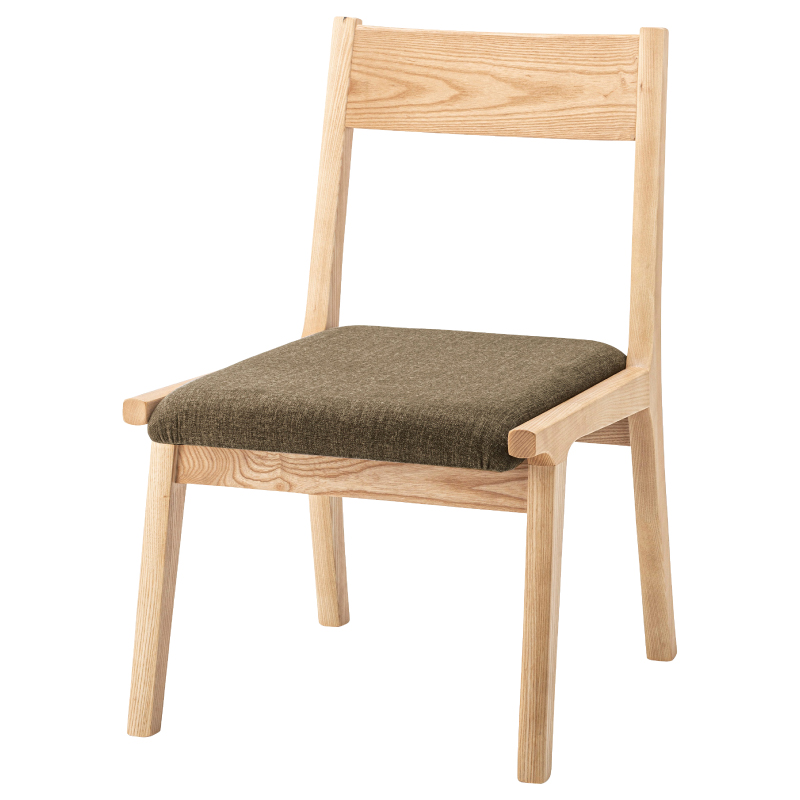 東谷 ダイニングチェア 木製 低め 座面高36cm モダン ファブリック