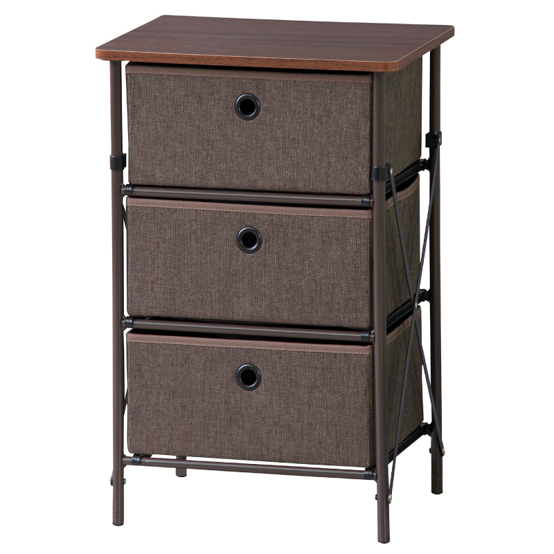 東谷 チェスト 3段 折りたたみ 幅40 シンプル コンパクト 引き出し収納