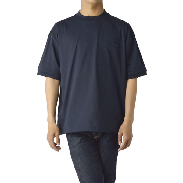 FLAG ON CREW ドットメッシュ 裾ドロスト ワイドフィット 半袖Tシャツ