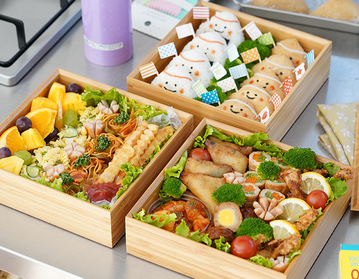 公長齋小菅 6.5寸 三段重箱 京都 お重 ランチボックス 竹製 公長斎