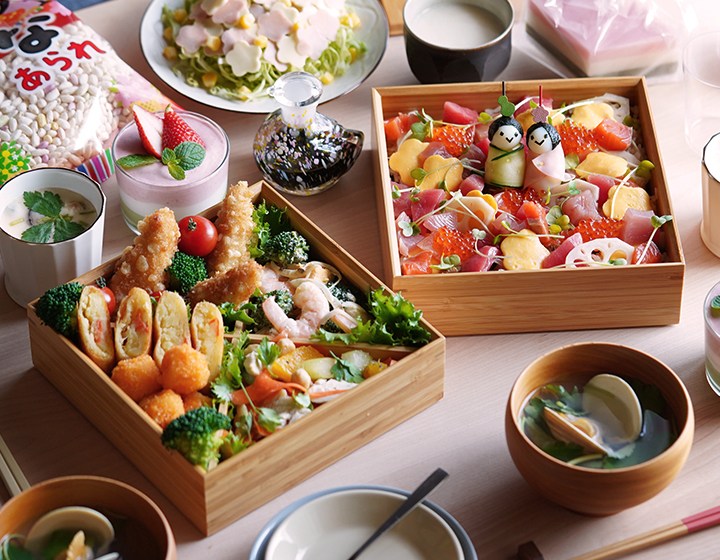 公長齋小菅 6.5寸 三段重箱 京都 お重 ランチボックス 竹製 公長斎