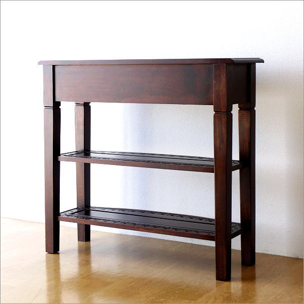 アンティーク 家具 棚 シェルフ コンソールテーブル 電話台 サイド