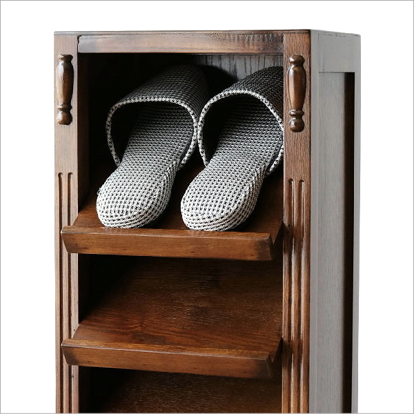 スリッパラック 木製 アンティーク レトロ 5段 5足 おしゃれ タワー