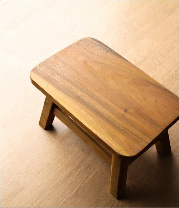 スツール 木製 椅子 子供 花台 玄関 無垢 天然木 ローチェア 足置き