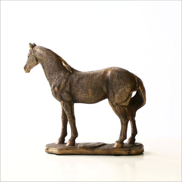 馬 うま ウマ 置物 オブジェ おしゃれ ブロンズ風 雑貨 置き物 動物