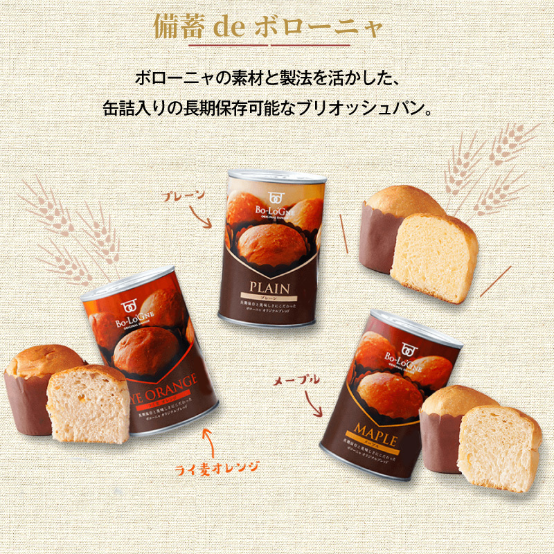 5年保存 非常食 パン 缶詰 保存缶 備蓄deボローニャ 6缶セット 1缶/2個