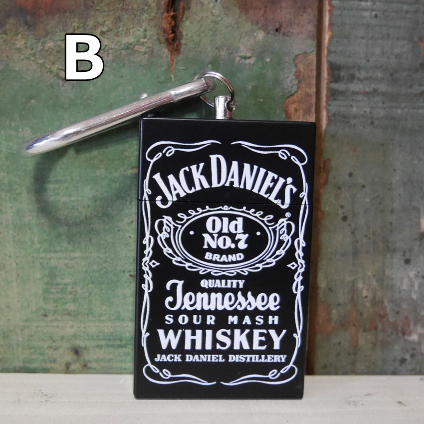 タバコ 箱型 携帯灰皿 キーホルダー 灰皿 ジャックダニエル マルボロ