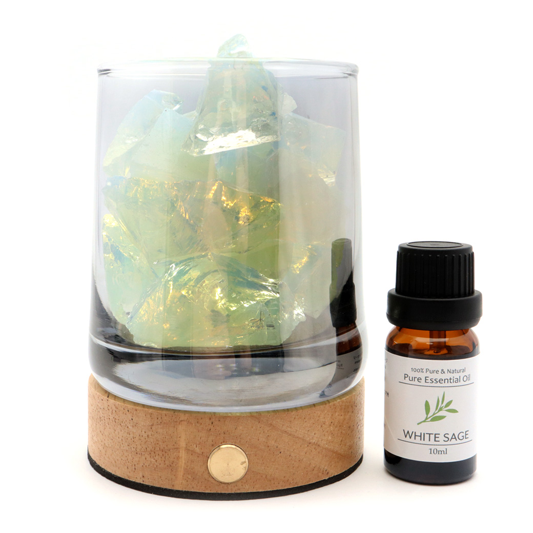 GOLD STONE アロマストーン 4点セット LEDライト台座 天然石 原石 約