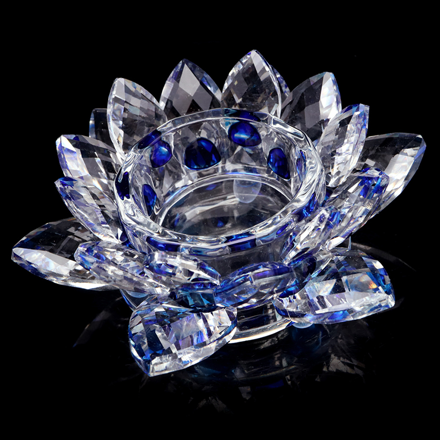 GOLD STONE 蓮の花 置物 size小 クリスタルガラス サンキャッチャー