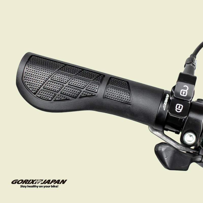 GORIX 自転車 グリップ クロスバイク べたべたしない エルゴ 129mm