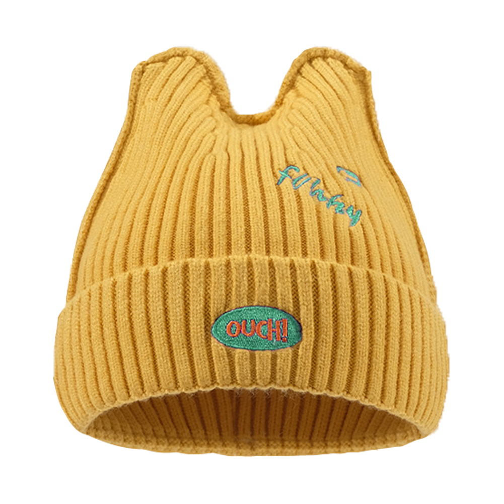 レビュー記入でメール便送料無料」ニット帽 キッズ くま耳 帽子 リブ