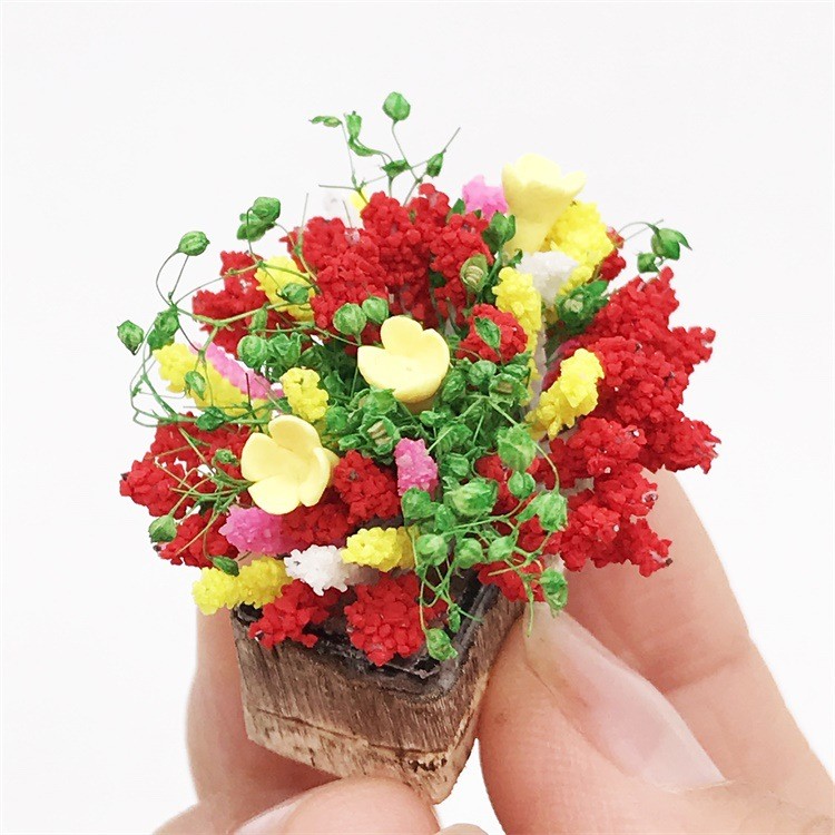 送料無料 ミニチュア 雑貨 鉢植えの花 ドールハウス キット 花