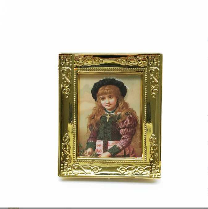 送料無料 ミニチュア 雑貨 名画 絵画 ドールハウス キット 子供 1/12