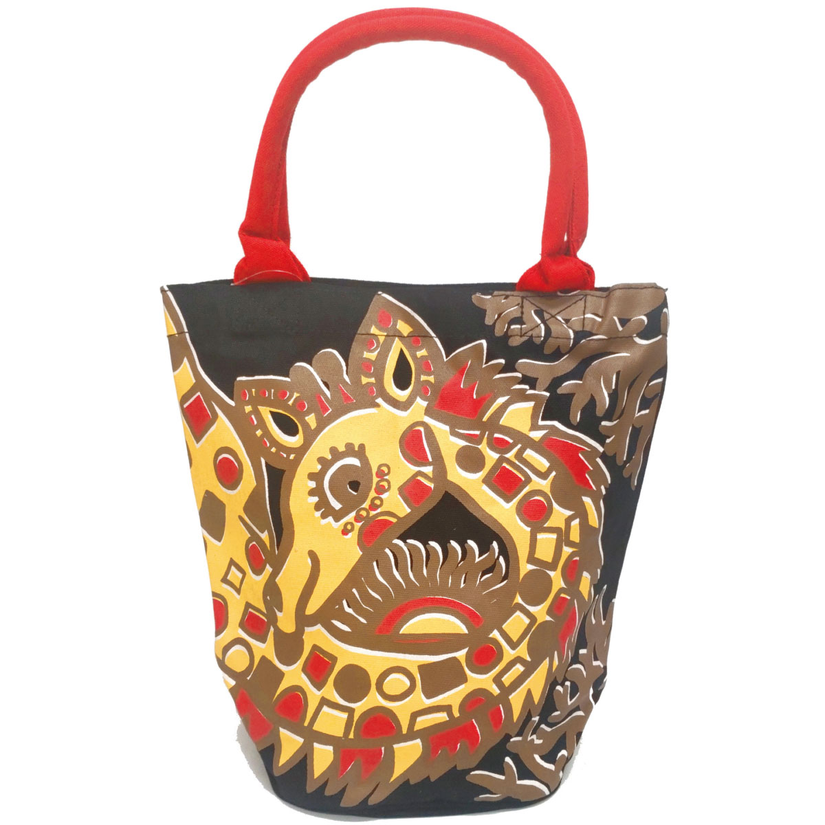 エスニックなカラフルトートバッグ お買い物 アニマル柄 2way 手さげ