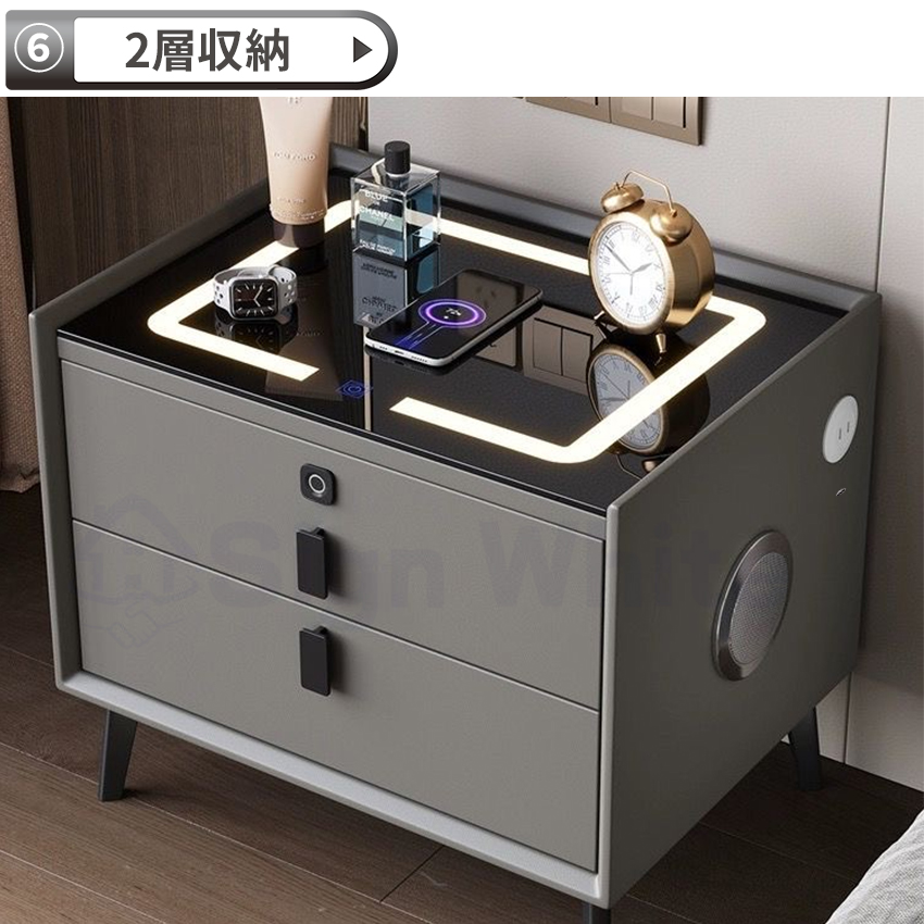 多機能 サイドテーブル ベッド ナイトテーブル ベッドサイドテーブル