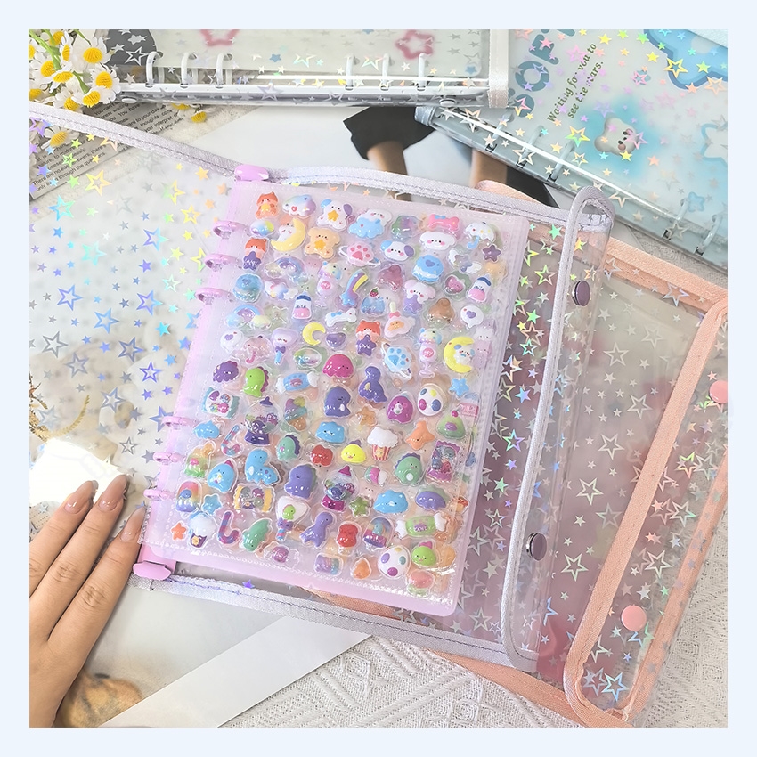星柄A5サイズ新登場！】 シール帳 バインダー シール帳カバー PVC
