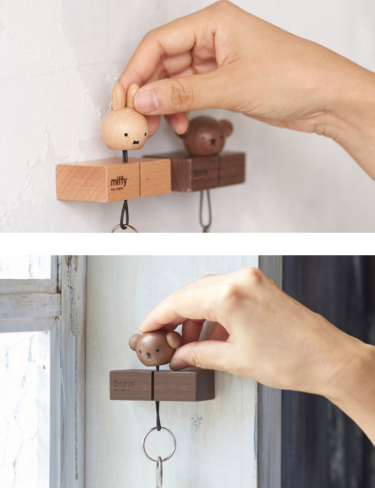 Miffy（ミッフィー） キーフック マグネット 壁掛け 玄関 鍵置き 鍵