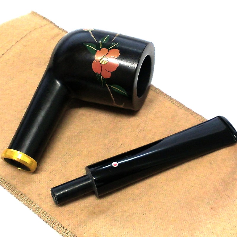 パイプ 喫煙具 ツゲ 蒔絵 八峯の椿 TSUGE 柘製作所 おしゃれ 国産