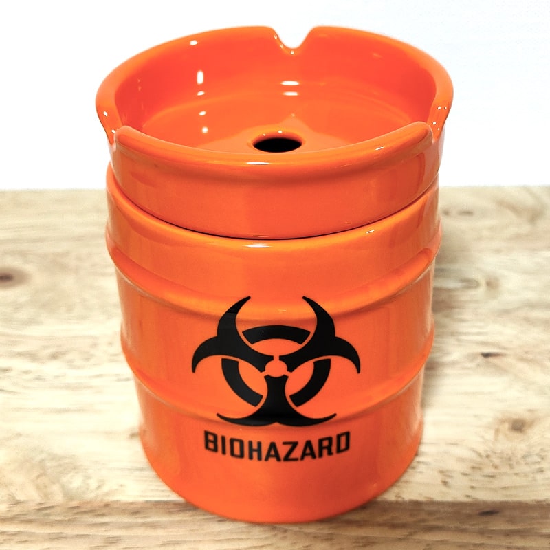 ドラム缶灰皿 喫煙具 BIOHAZARD タバコ オレンジ バイオハザード 小物