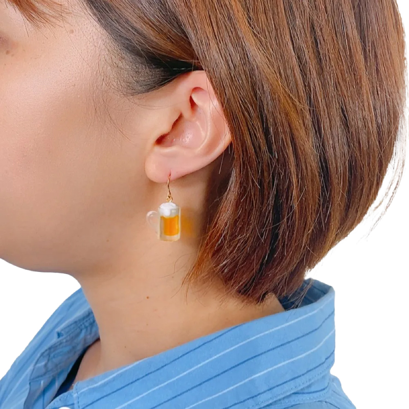 餃子 ビール ピアス ぎょうざ ギョーザ アクセサリー 面白い 可愛い