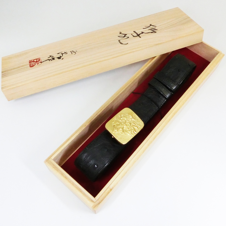 獅子吼 ライオン｜北村西望：原型制作｜18金製バックル 造幣局刻印品