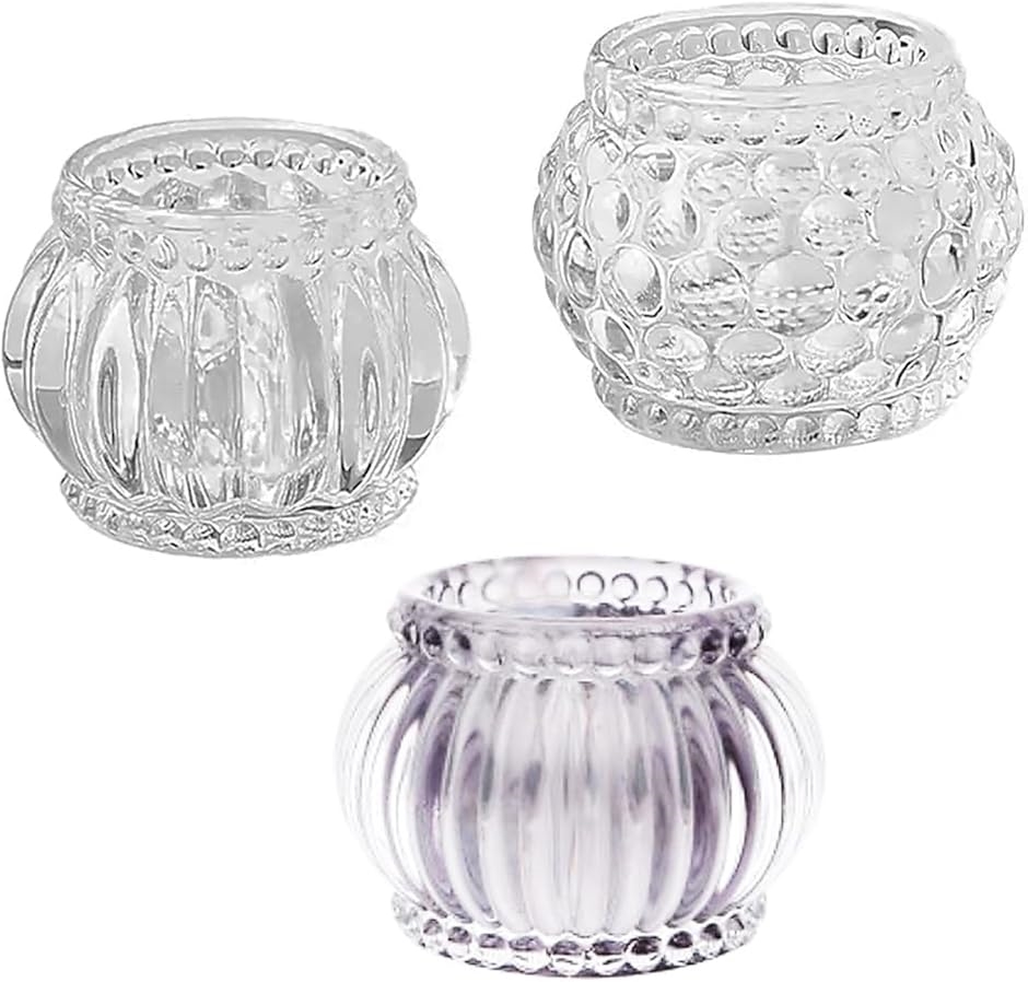 キャンドルホルダー 3種セット キャンドルスタンド ガラス 燭台