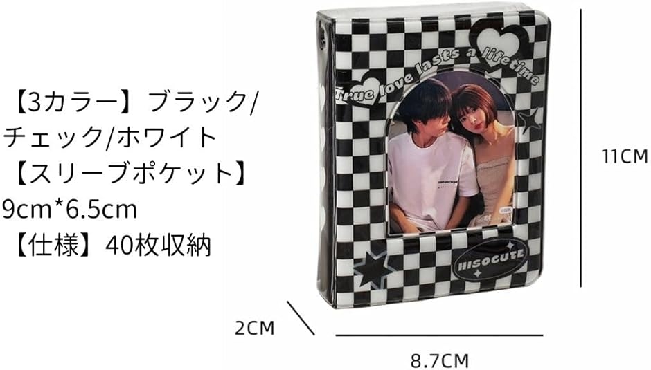 40枚 大容量 可愛い 持ち運び コレクトブック チェキ帳 カードケース