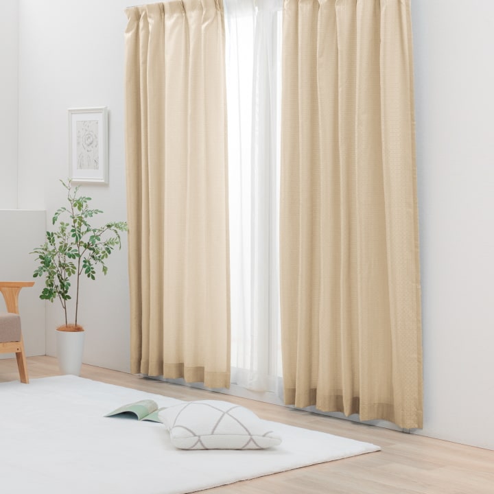 カーテン 4枚セット 4枚組 4Pラスター 幅100cm 丈190 200 ドレープ