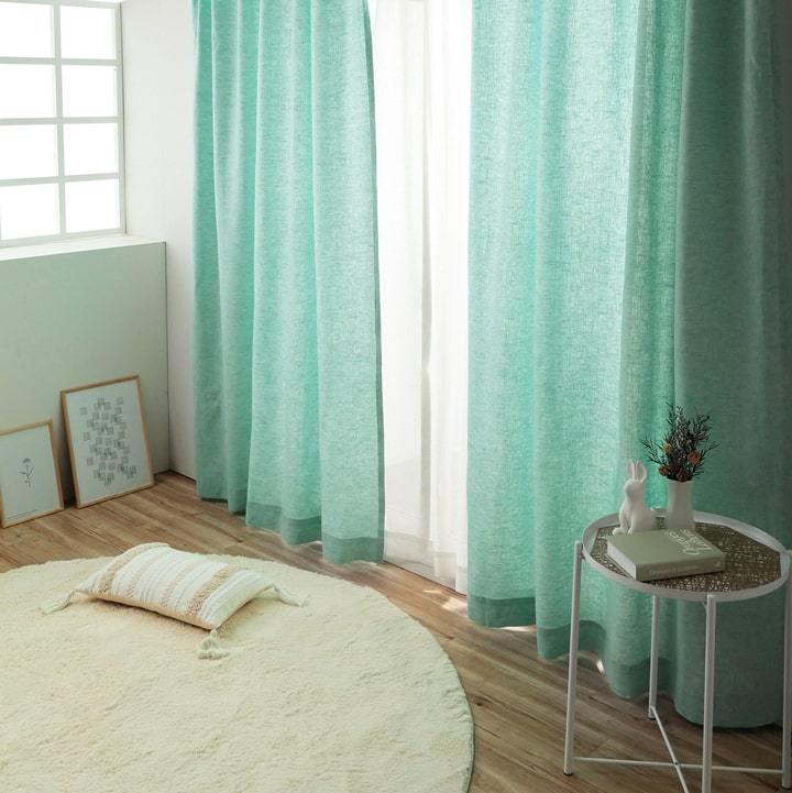 カーテン リネン 幅100×丈90〜240cm 2枚組 おしゃれ ドレープカーテン